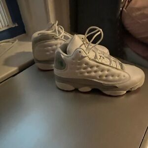 Jordan Kids White and Gray Sneakers